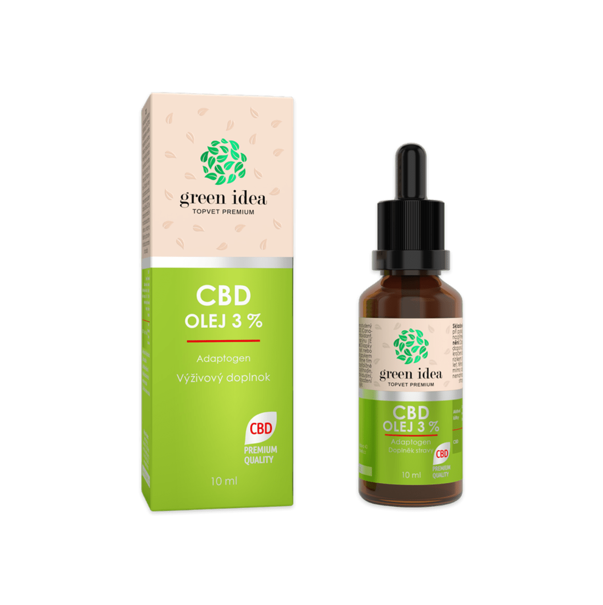 TOPVET GREEN IDEA CBD olej 3% 10 ml 10 ml