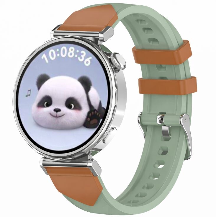 eses Silikonový športový remienok pre Huawei Watch GT 5 41mm a GT 6 41mm - Tmavo zeleno hnedý, 18 mm