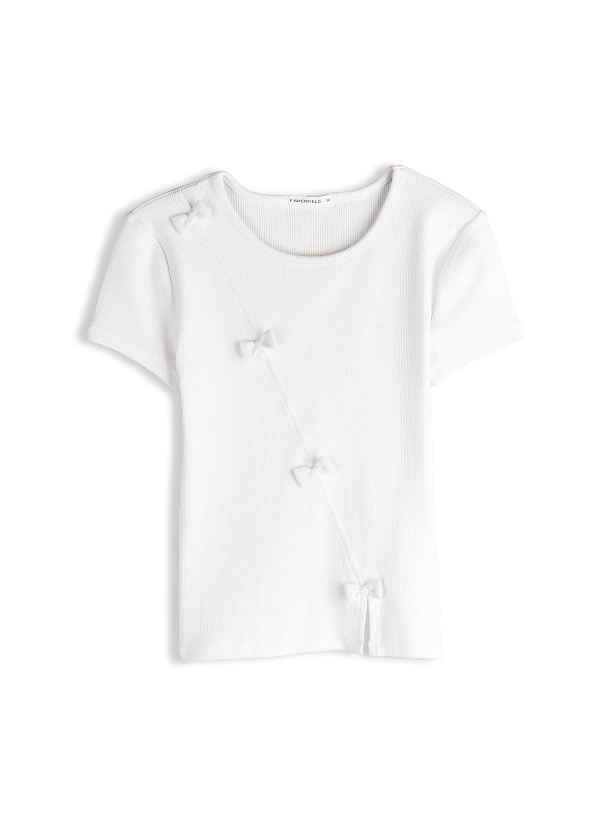 GATE Rebrované tričko s mašličkami