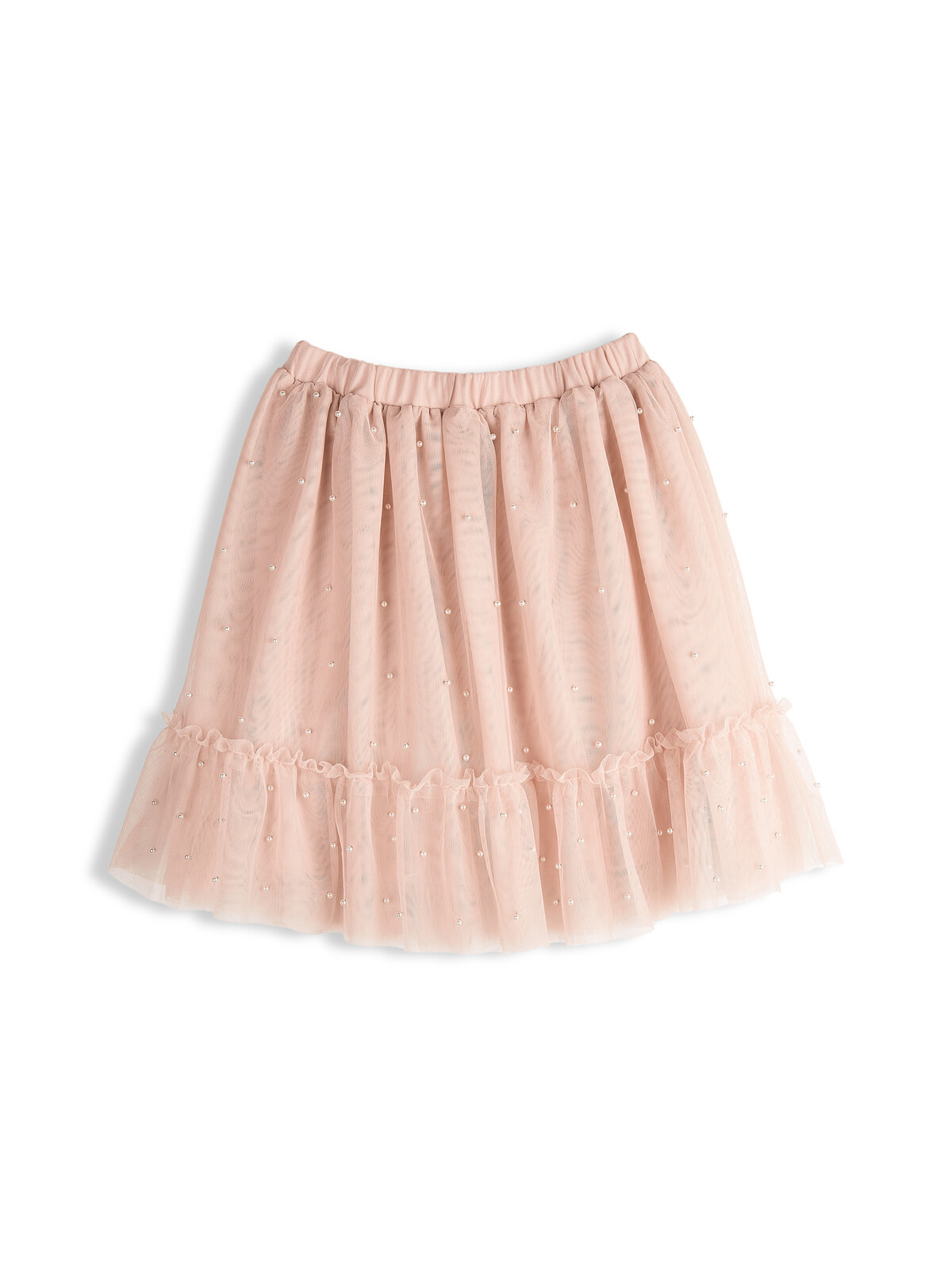 GATE Sieťovaná sukňa s perlami