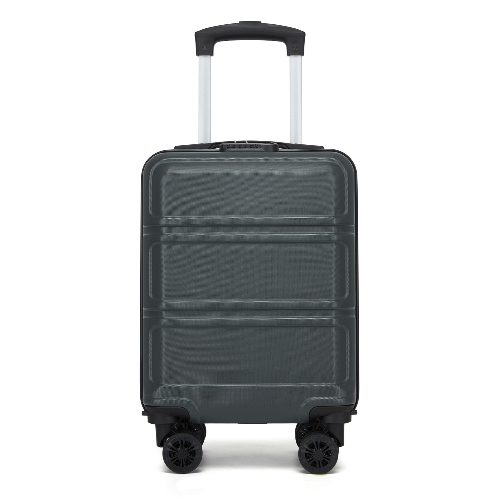 Príručný ABS+PC kufor s odnímateľnými kolieskami Kono 22L - sivý - 45x30x20 cm