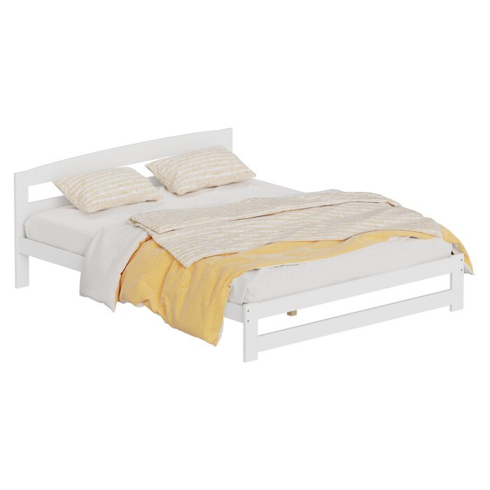 KONDELA Azra 160 drevená posteľ s roštom 160 biela