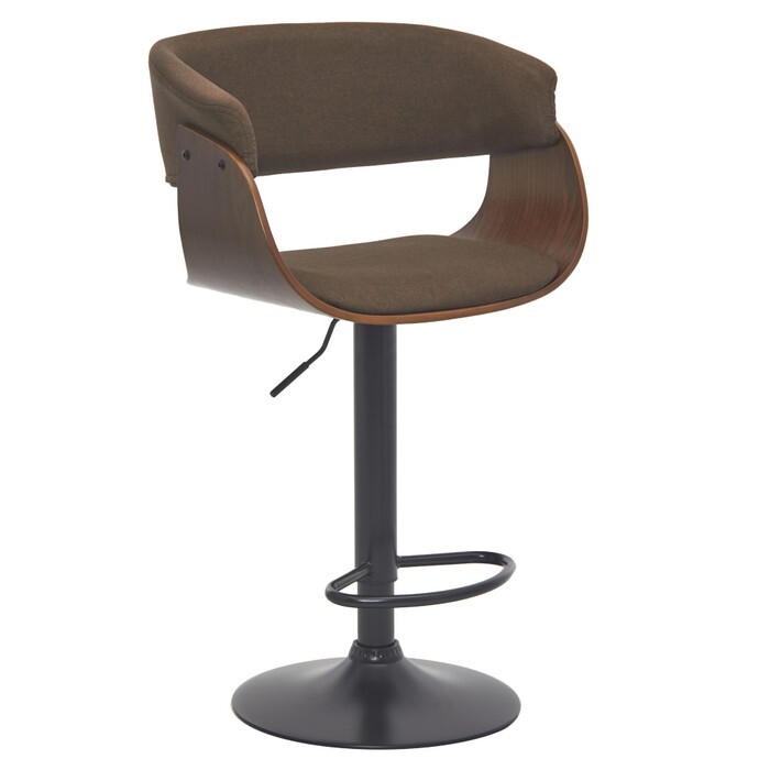 KONDELA Elkin barová stolička hnedá / orech / čierna