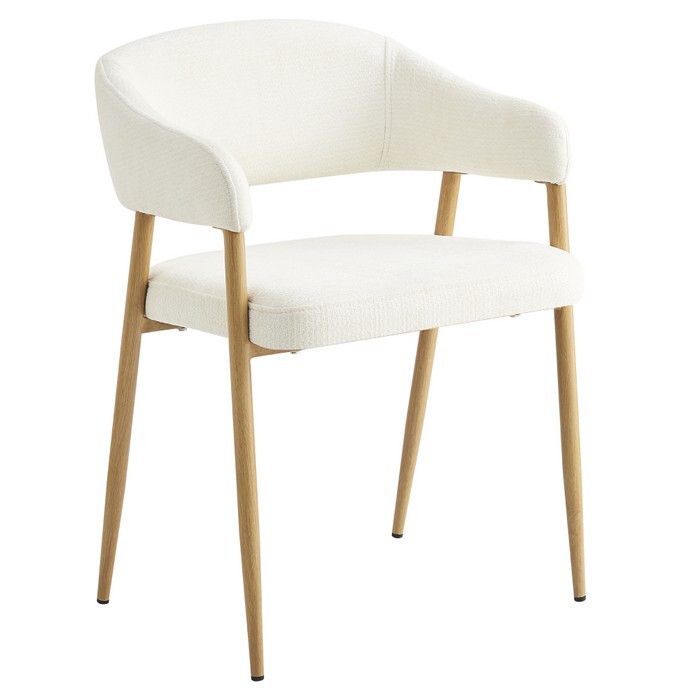 KONDELA Nizar Typ 1 jedálenské kreslo krémová / buk