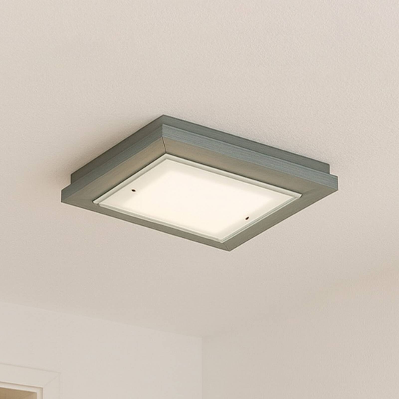 Stropné svietidlo Tally, šírka 42 cm, šalviovo zelená, drevo, E27