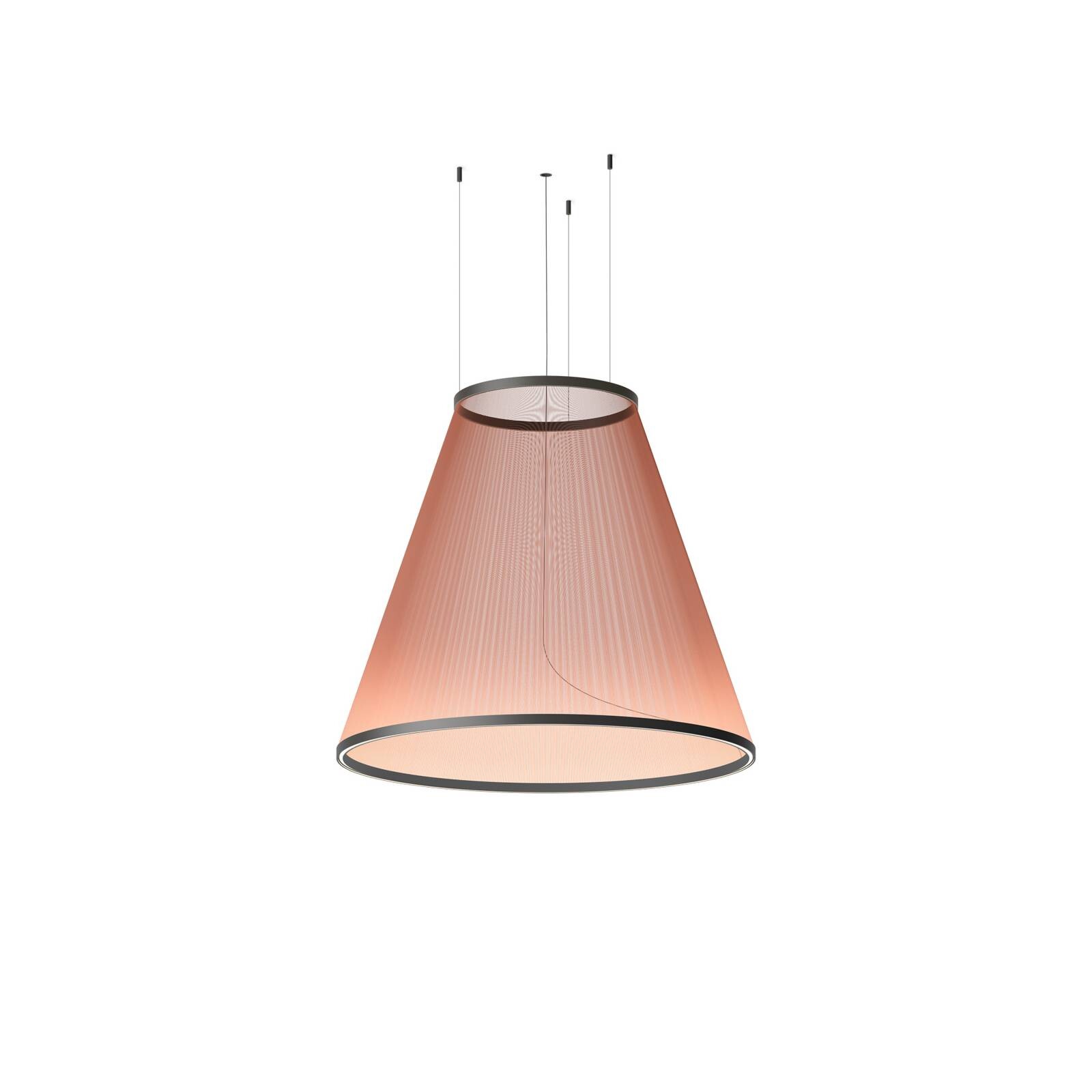 Vibia LED závesné svietidlo ARRAY červenohnedá 107x124cm kužeľ 927 stmievateľné