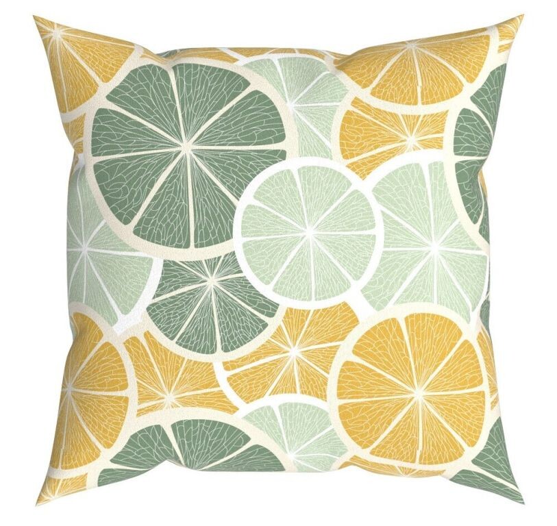Dekoratívny vankúš VANESSA, citrusové plody, 43 x 43 cm