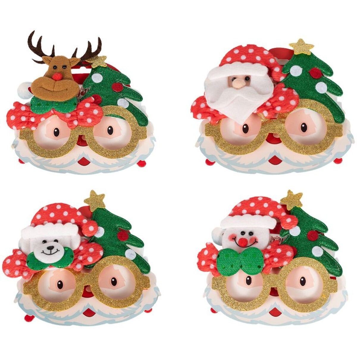 Alltoys Vianočné okuliare s trblietkami 17x14 cm