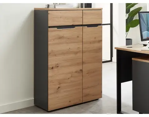 Úložná skrinka Memphis, 75 cm, dub artisan/grafit%