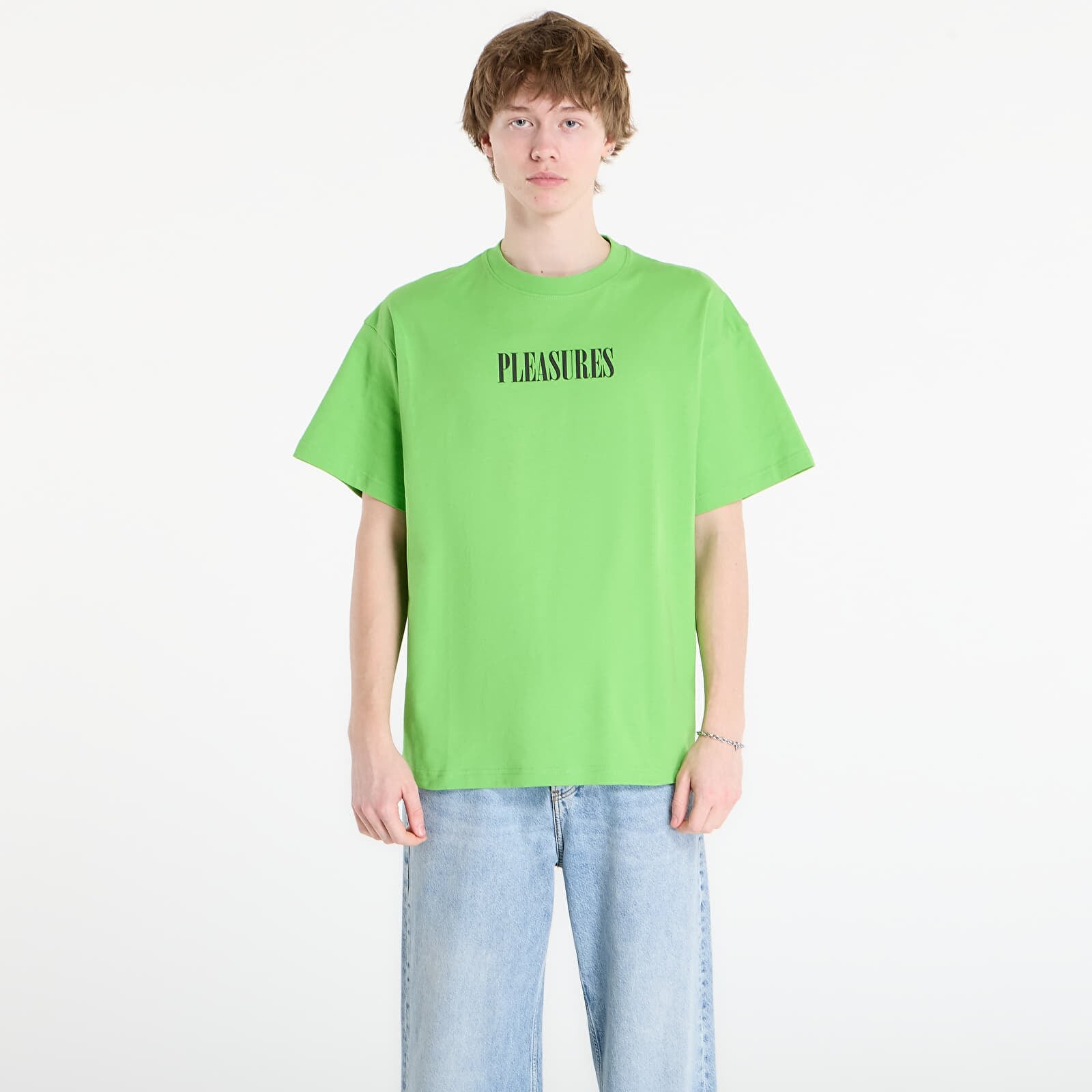 Tričko PLEASURES Exhibition T-Shirt Lime XL