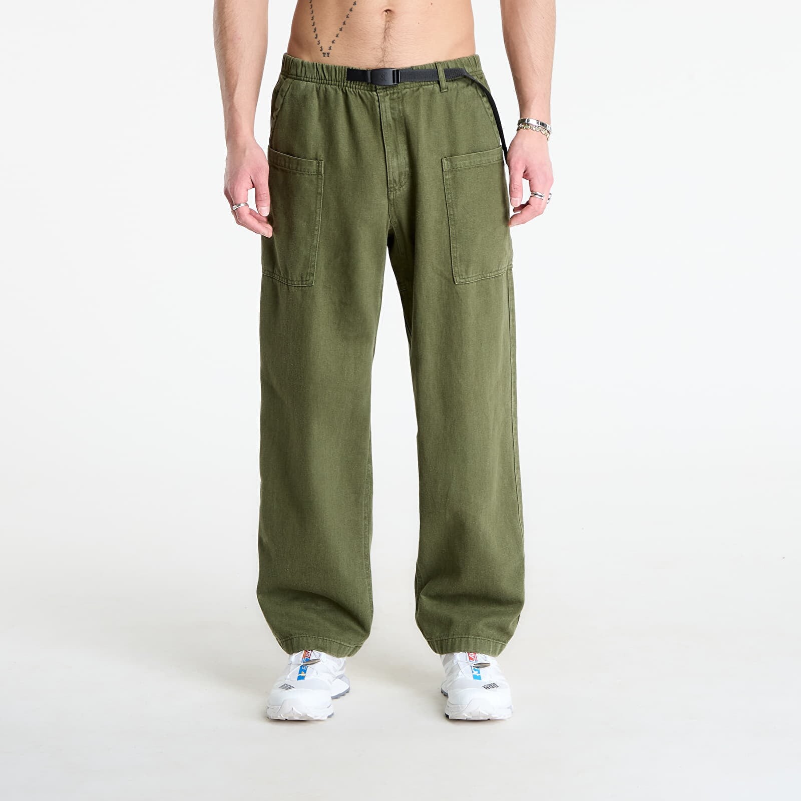 Kalhoty Gramicci Hemp Relaxed Pant UNISEX Olive L