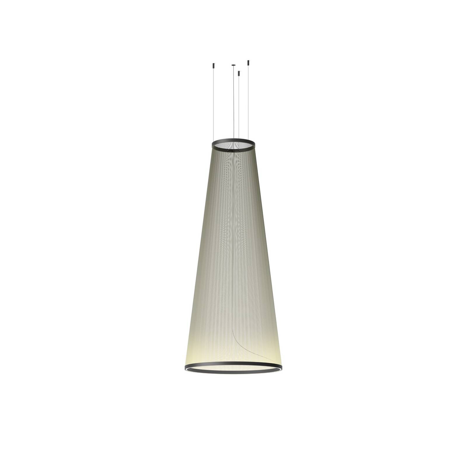 Vibia LED závesné svietidlo ARRAY, zelená, 191 x 83 cm, kužeľ 927 stmievateľný