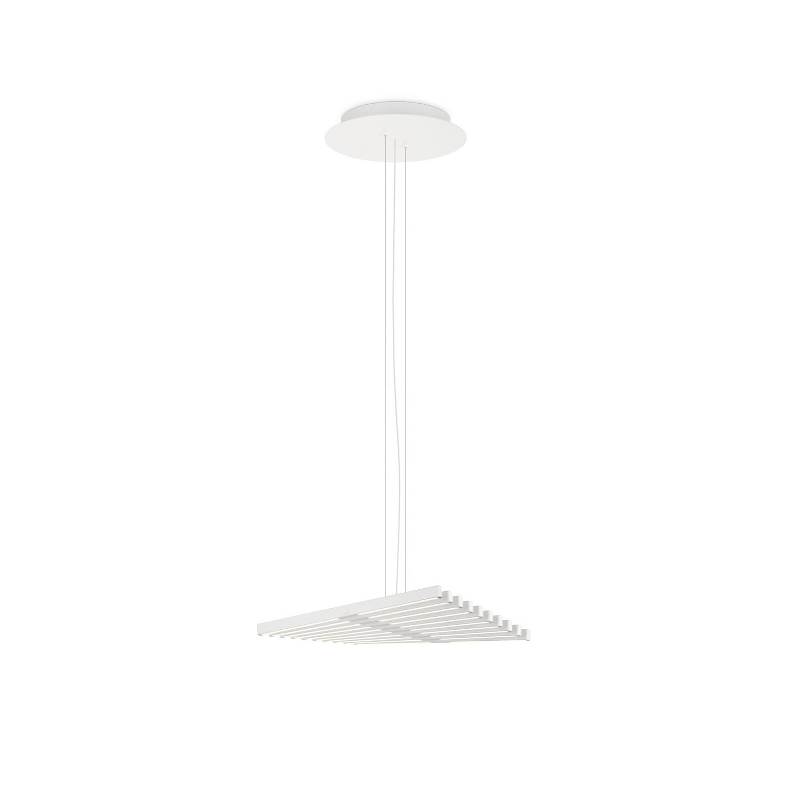 Vibia LED závesné svietidlo RHYTHM, biele, 47 x 45 cm, 927 stmievateľné