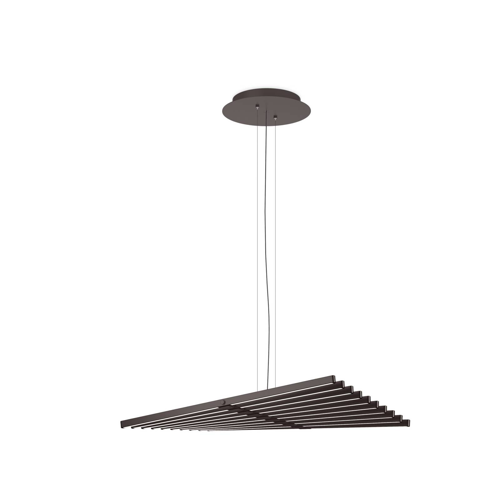 Vibia LED závesné svietidlo RHYTHM, šedohnedé, 87 x 63 cm 927 stmievateľné