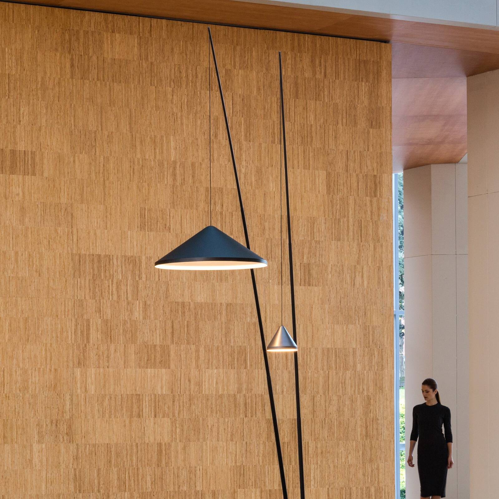 Vibia LED stojacia lampa NORTH, modré, 2-pl., kovové, 927