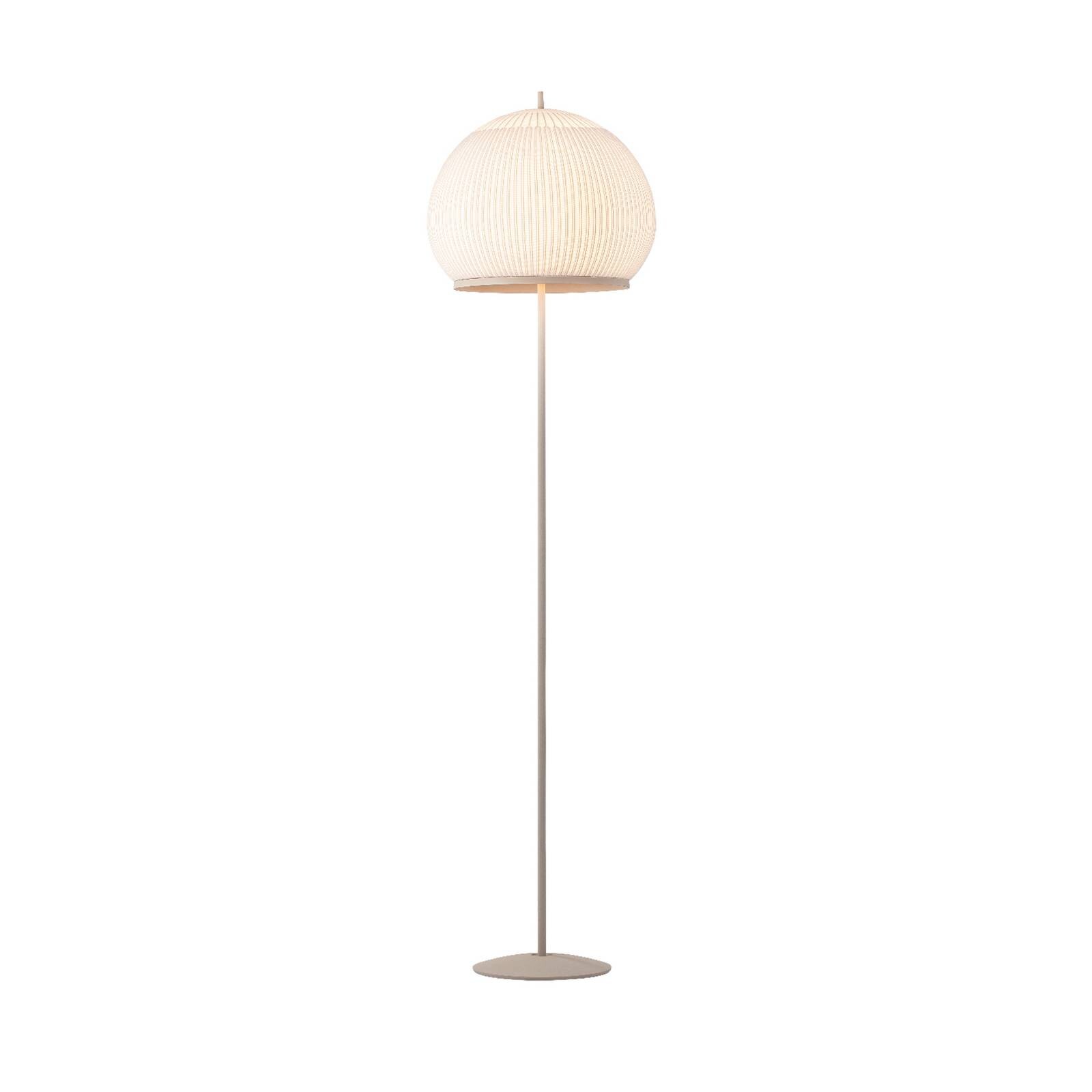 Vibia LED stojacia lampa KNIT, 178 x 45 cm, béžová textília/kov