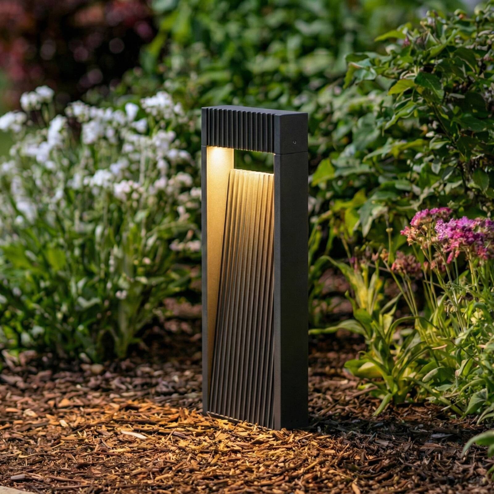 Lucande LED podlahové svietidlo Tavion, 40 cm, antracitová, IP65