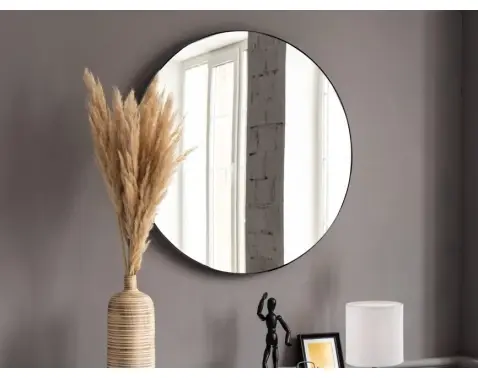 Nástenné zrkadlo Esra 50 cm, černé%