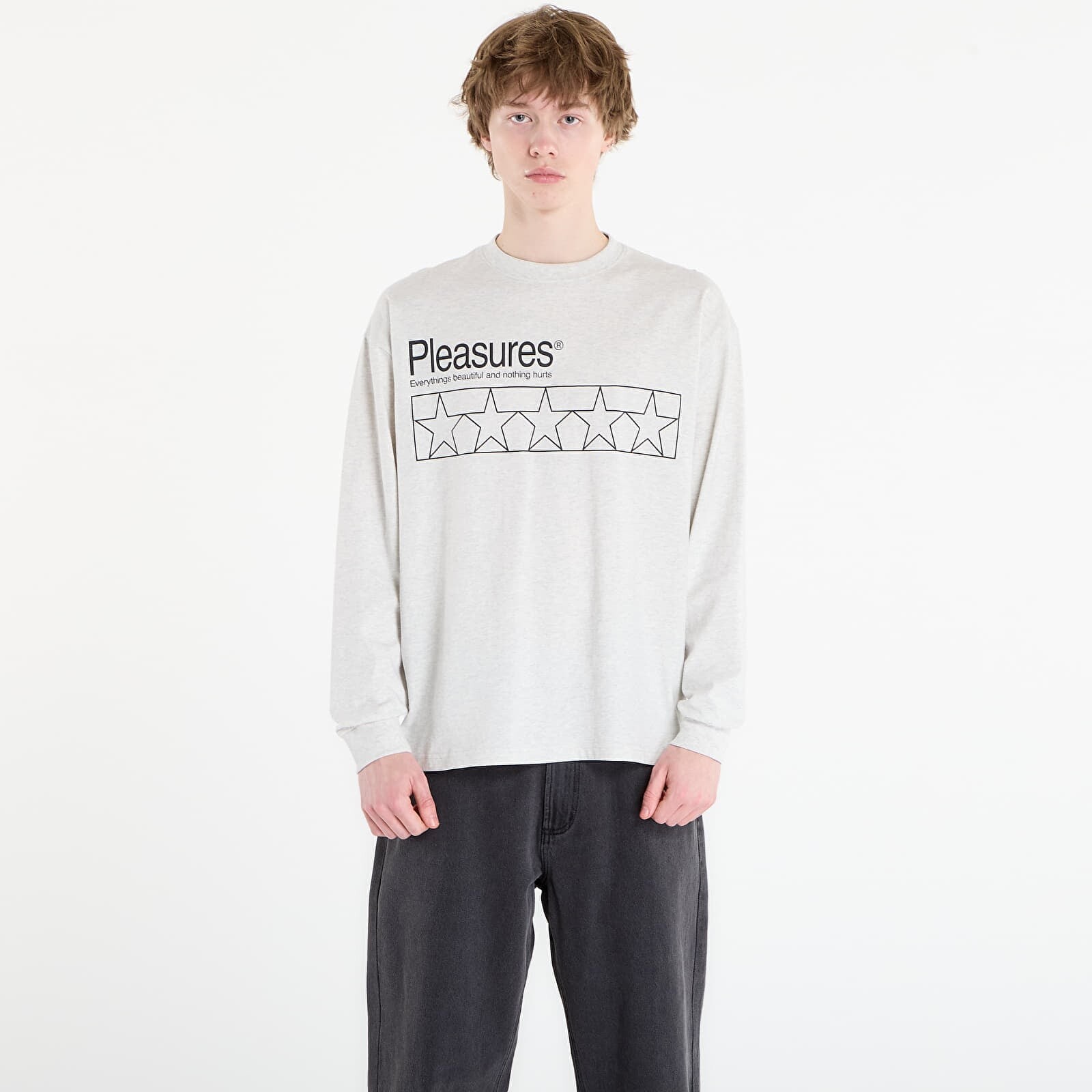 Tričko PLEASURES Supplements Long Sleeve Heather S