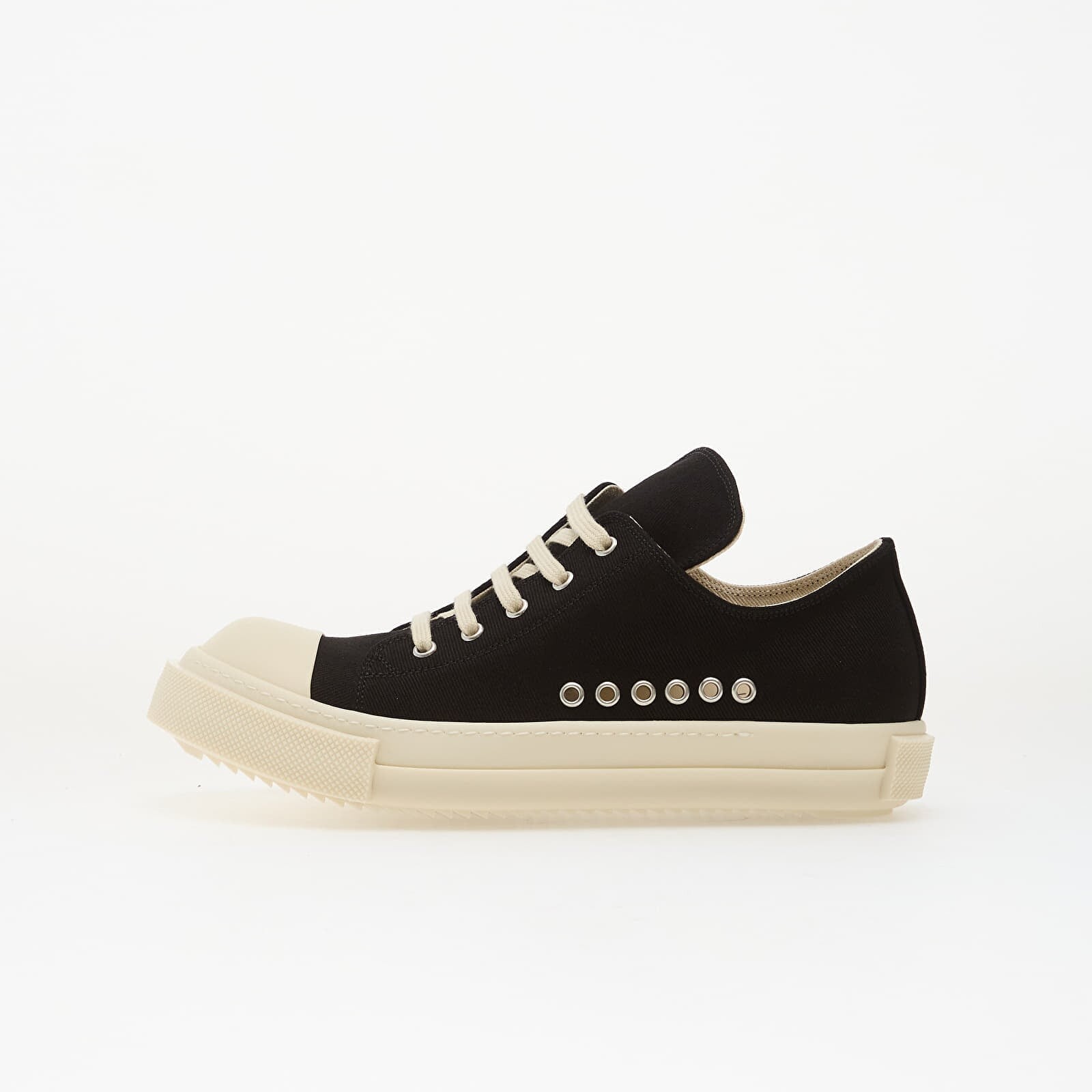 Tenisky Rick Owens DRKSHDW Denim Shoes - Extreme Low Sneaks Black/ Milk/ Milk EUR 44
