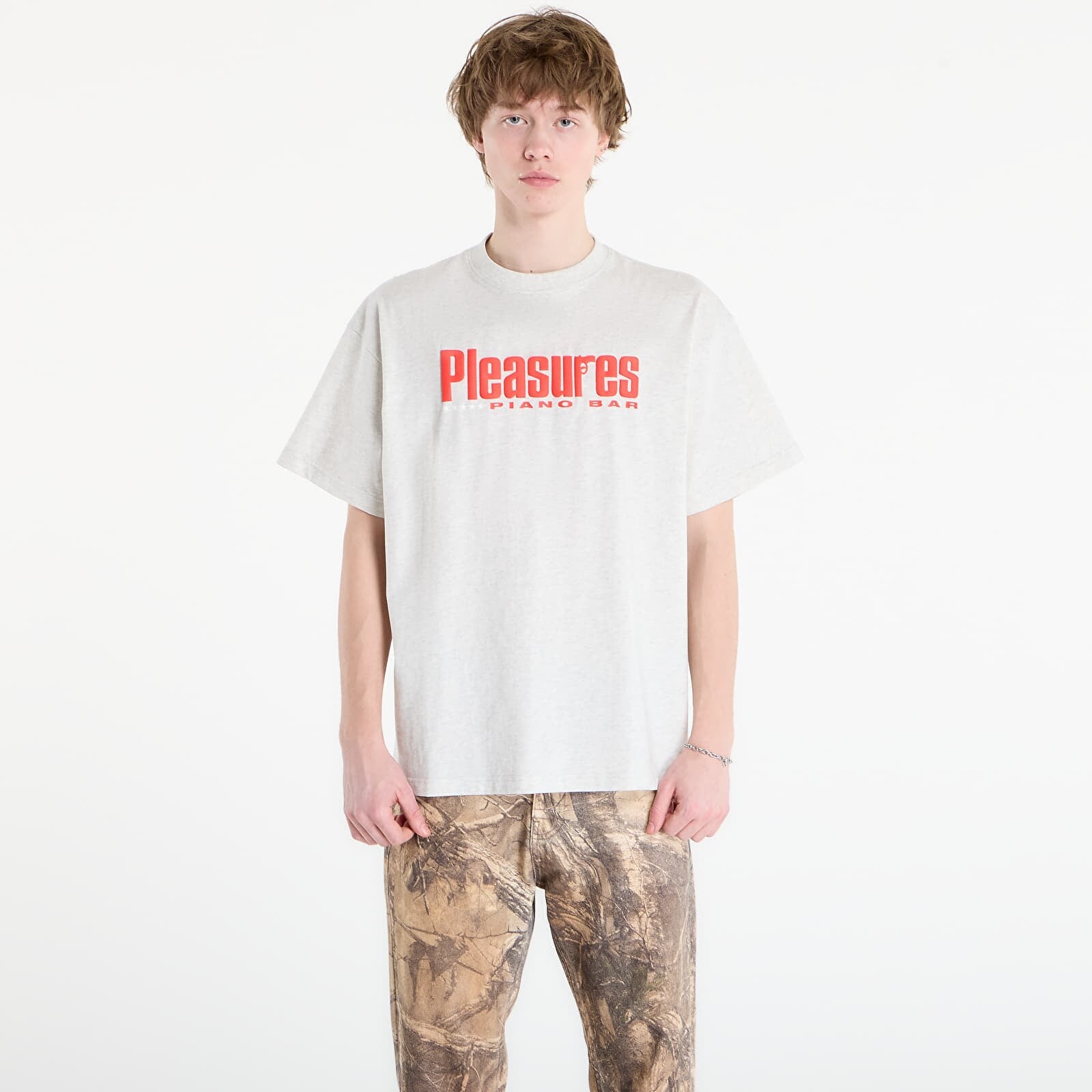 Tričko PLEASURES Piano Bar T-Shirt Heather M