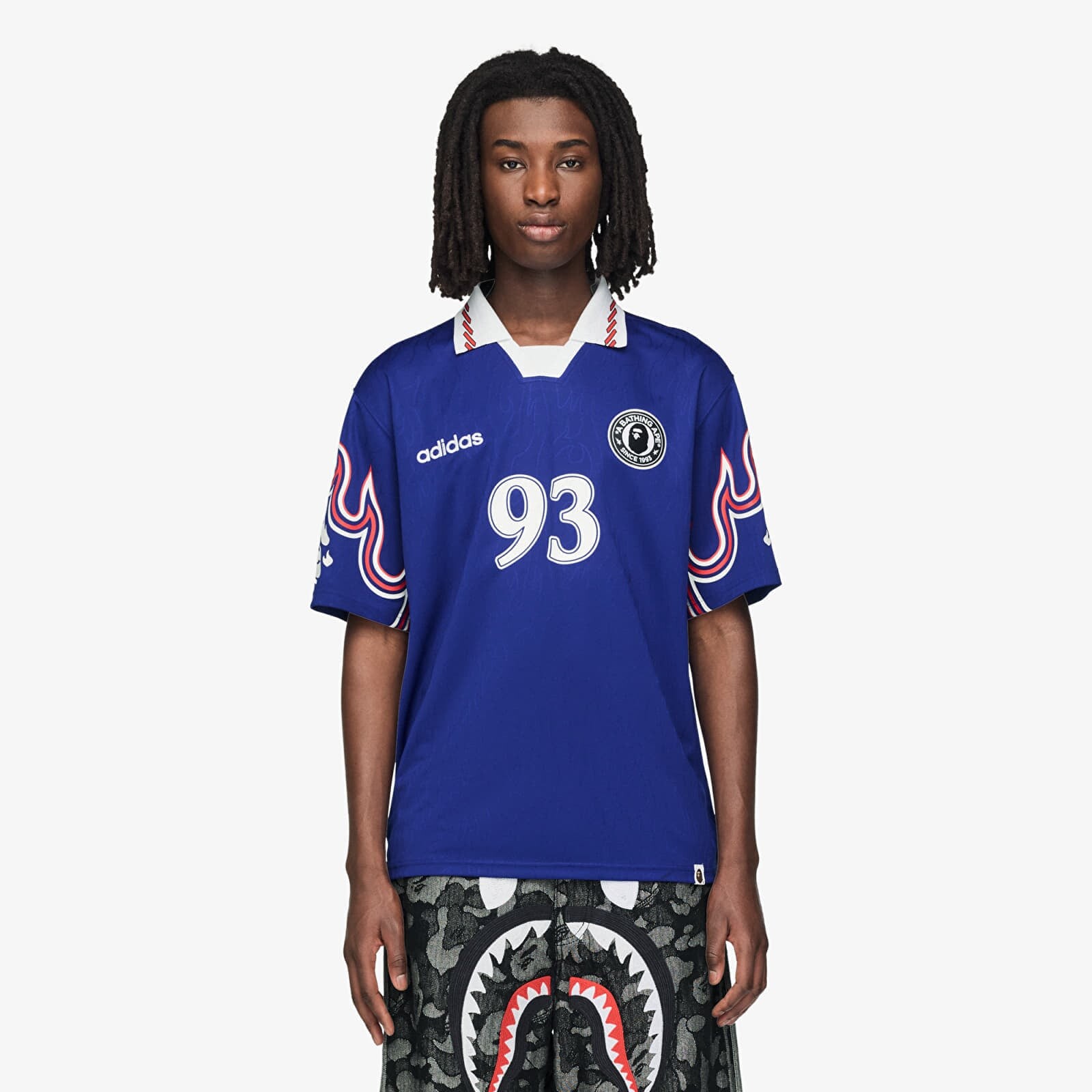 Dres adidas x BAPE Ssl Flame Jerse Japblu XXL