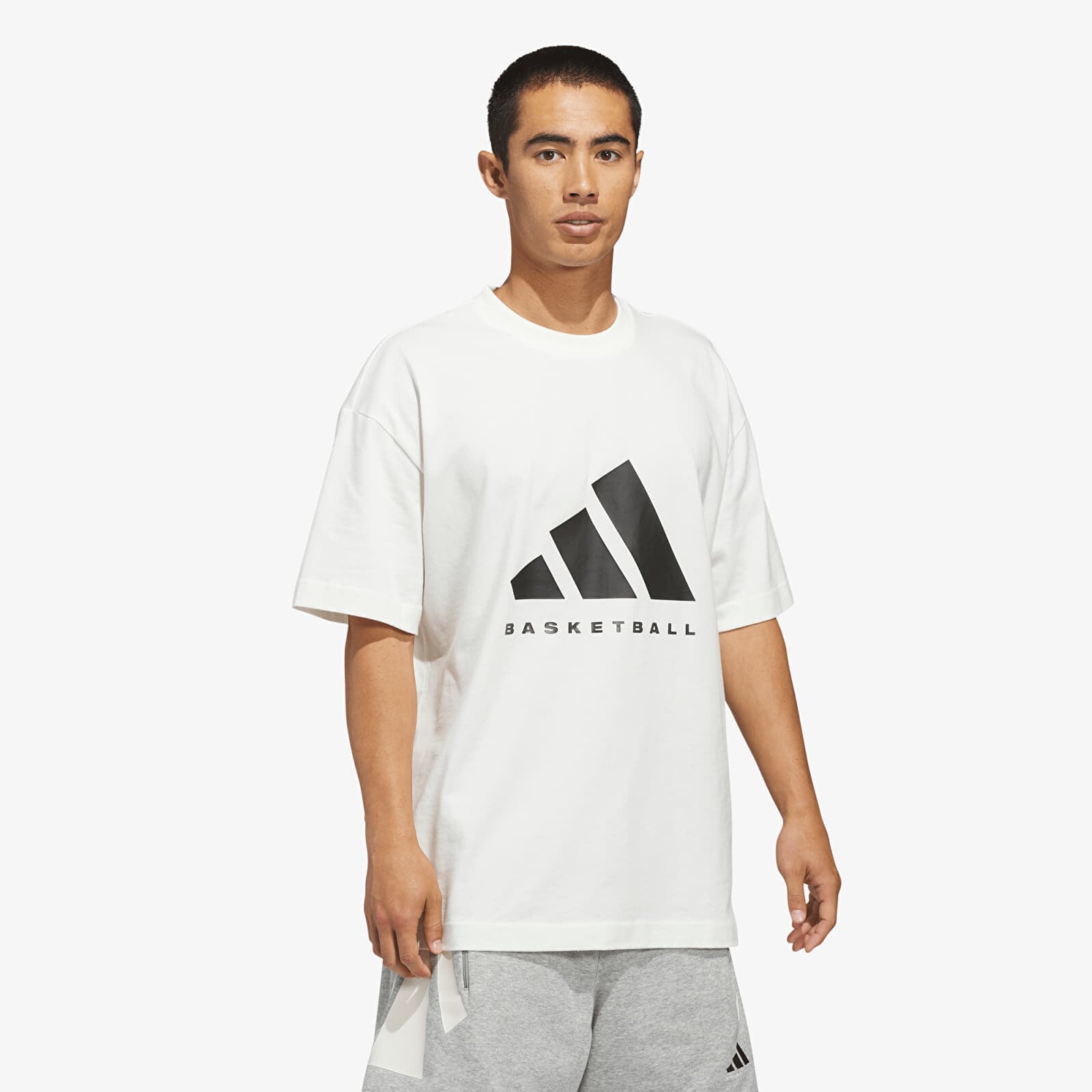 Tričko adidas Adidas Ss Tee Off White/ Black XL