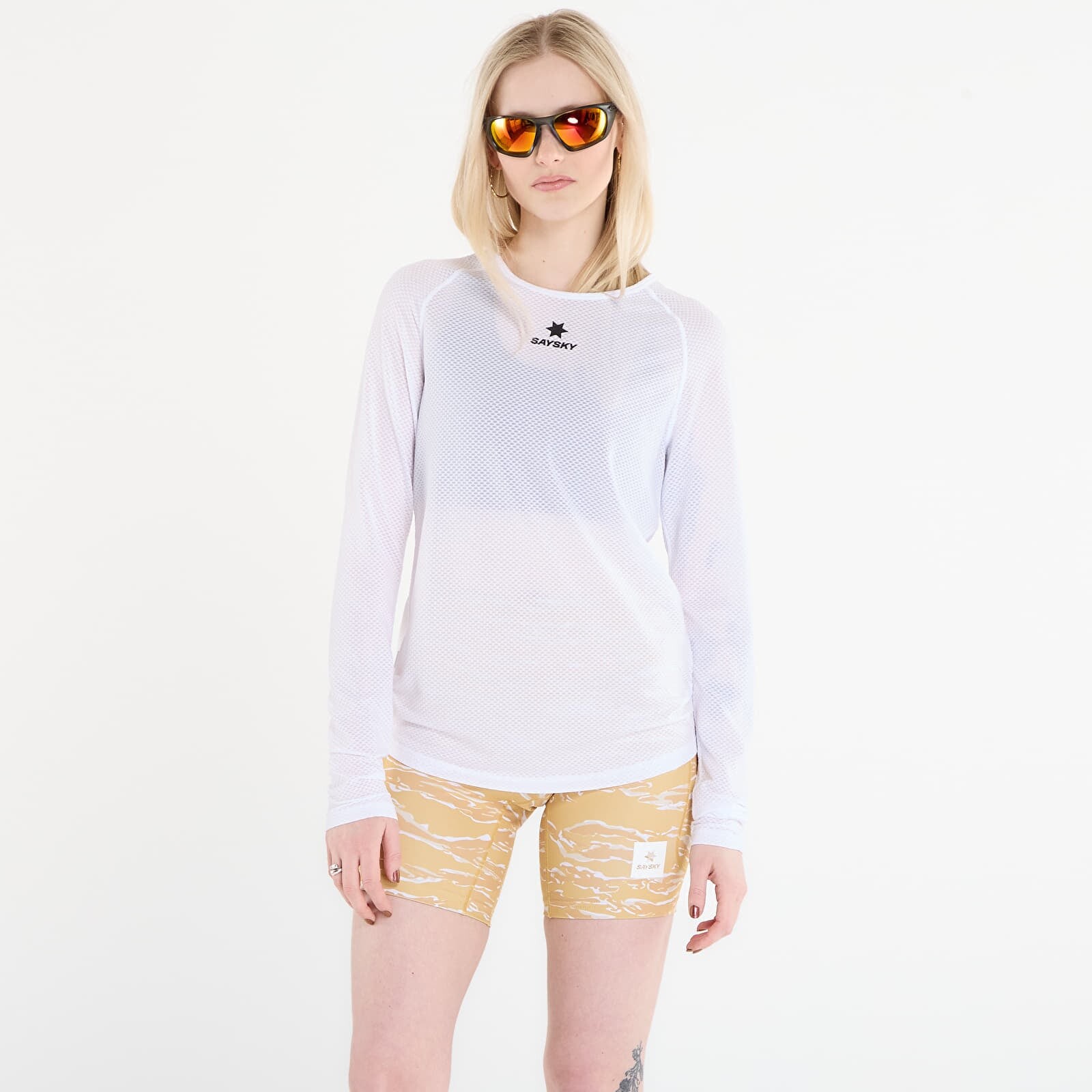 Tričko SAYSKY Mesh Base Layer Long Sleeve White M