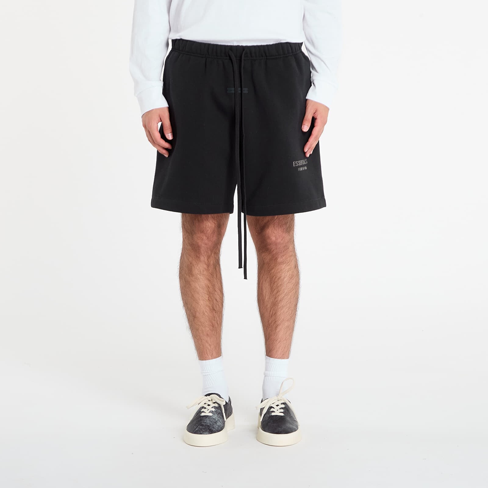 Šortky Fear of God Essentials Classic Sweatshort Jet Black L