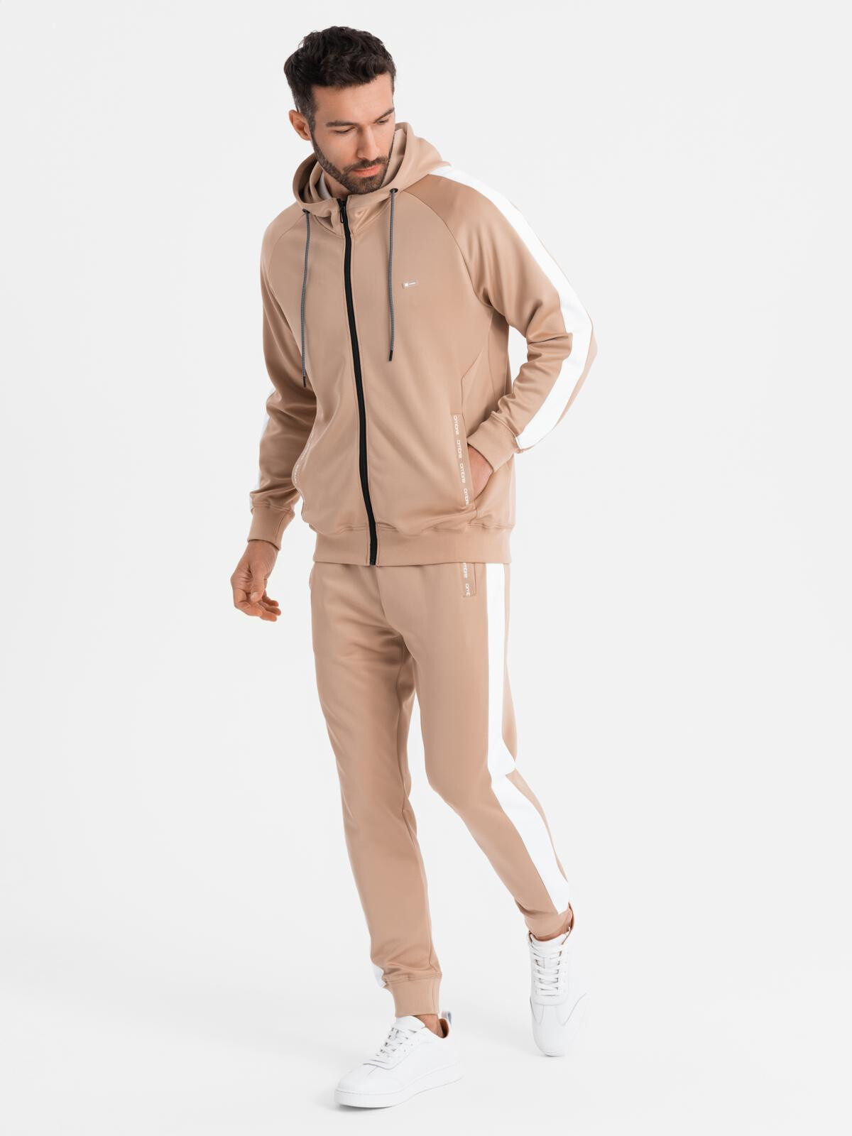 Ombre Men's sweatshirt set unbuttoned hoodie + jogger pants