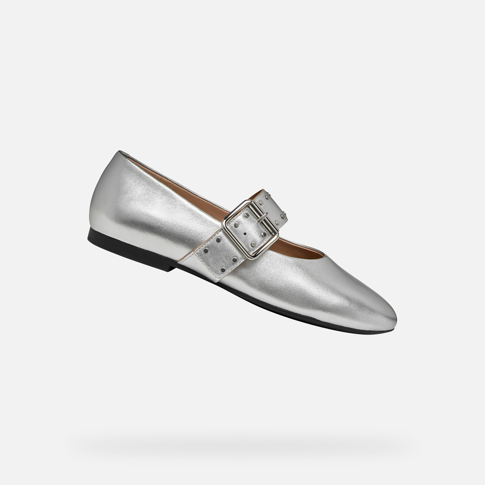 Silver Women's Ballerinas Geox New Palmaria - Women's