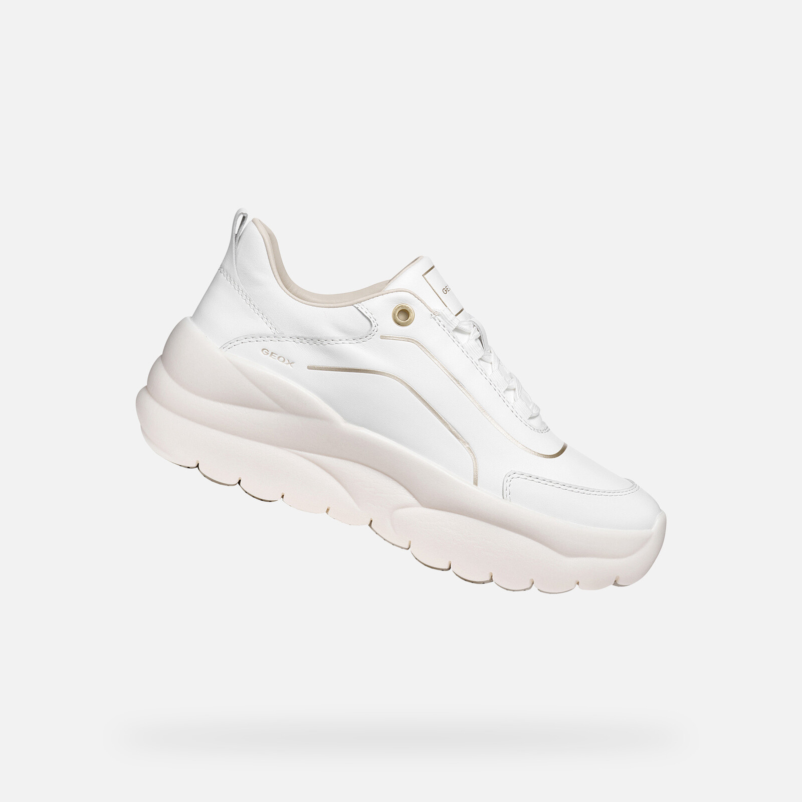 White Women's Geox Xtros Sneakers - Women's