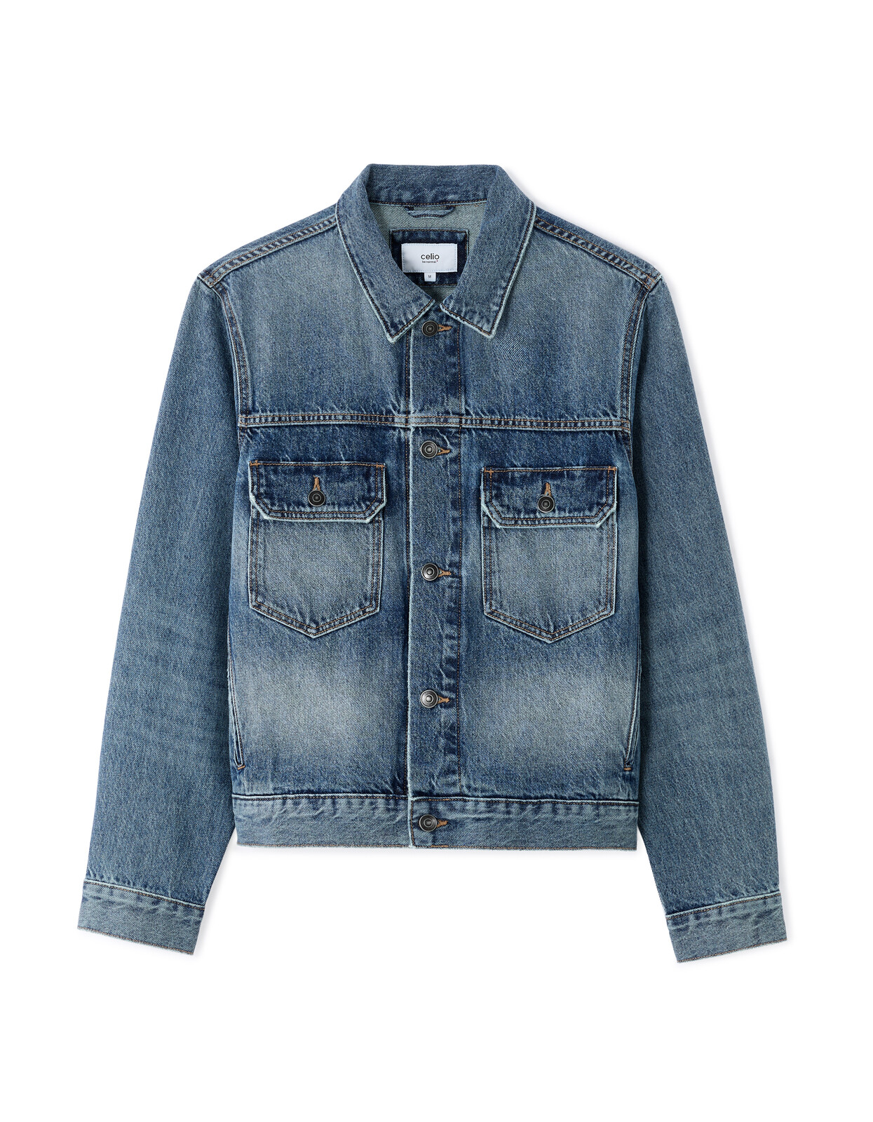 Celio Denim Jacket Mudenim - Mens