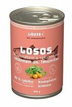 Louie Dog konz. Losos s rakyt.špenátem,prebiotiky 400g 3 + 1 ZADARMO