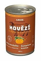 Louie Dog konz. Hovězí s dýní,cuketou a prebiotiky400g 3 + 1 ZADARMO