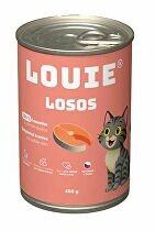 Louie Cat konz. Losos s prebiotiky 400g 3 + 1 ZADARMO