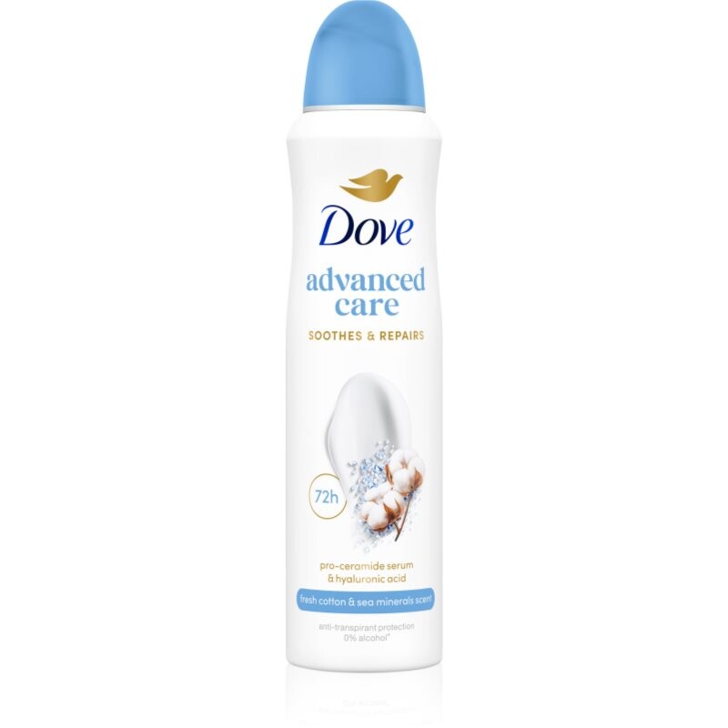 Dove Advanced Care Fresh Cotton and Sea Minerals deodorant sprej 150 ml