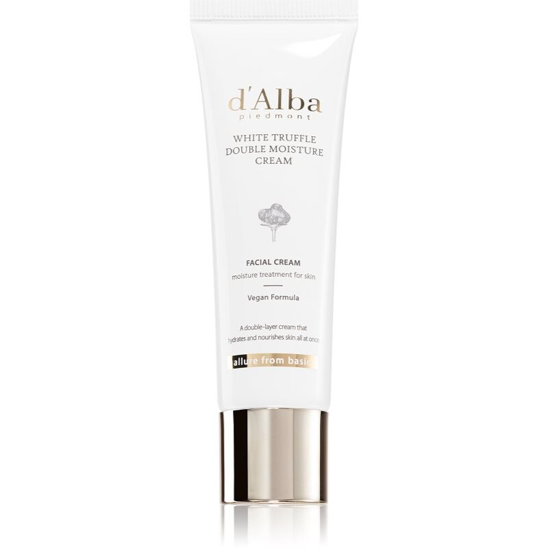 d'Alba White Truffle Double Moisture Cream výživný upokojujúci pleťový krém s hydratačným účinkom 60 ml