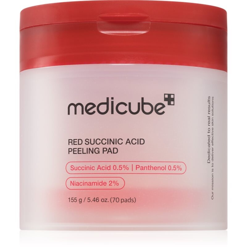 Medicube Red Succinic Acid Peeling Pad exfoliačné vankúšiky pre problematickú pleť 70 ks