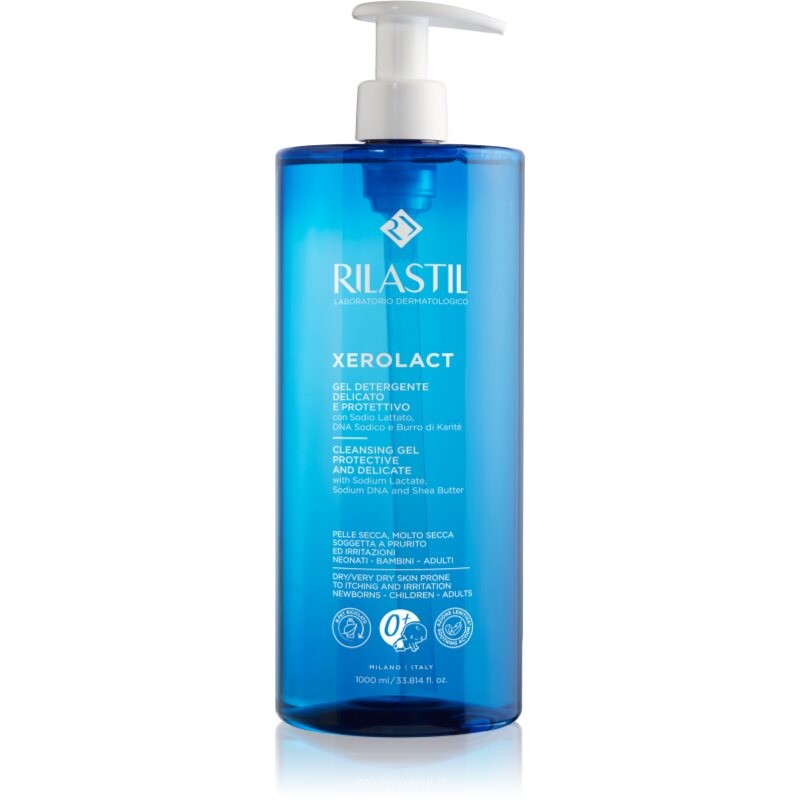 Rilastil Xerolact Cleansing Gel jemný čistiaci gél pre suchú až veľmi suchú pokožku 1000 ml