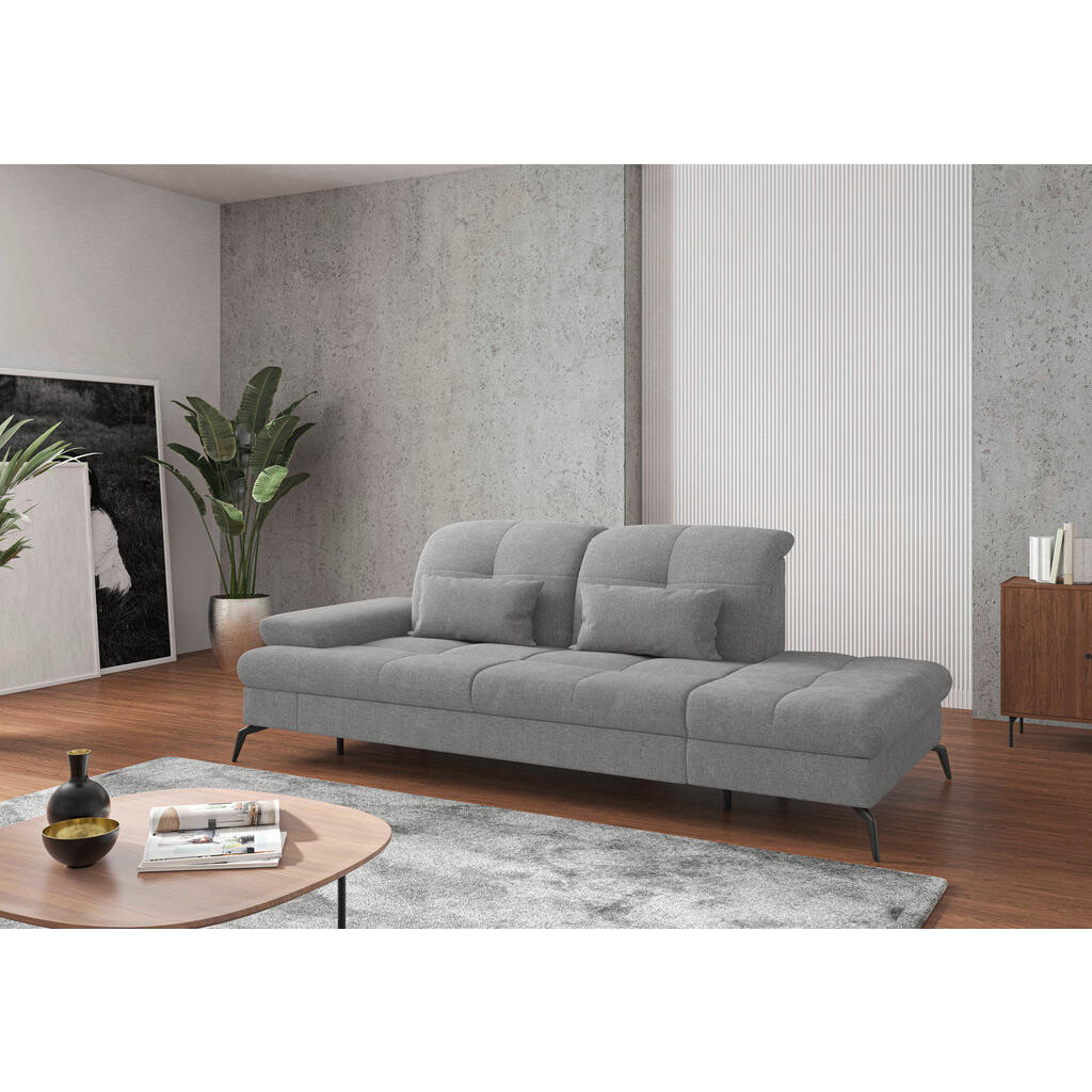 Sit & More LEŇOŠKA, textil, svetlosivá