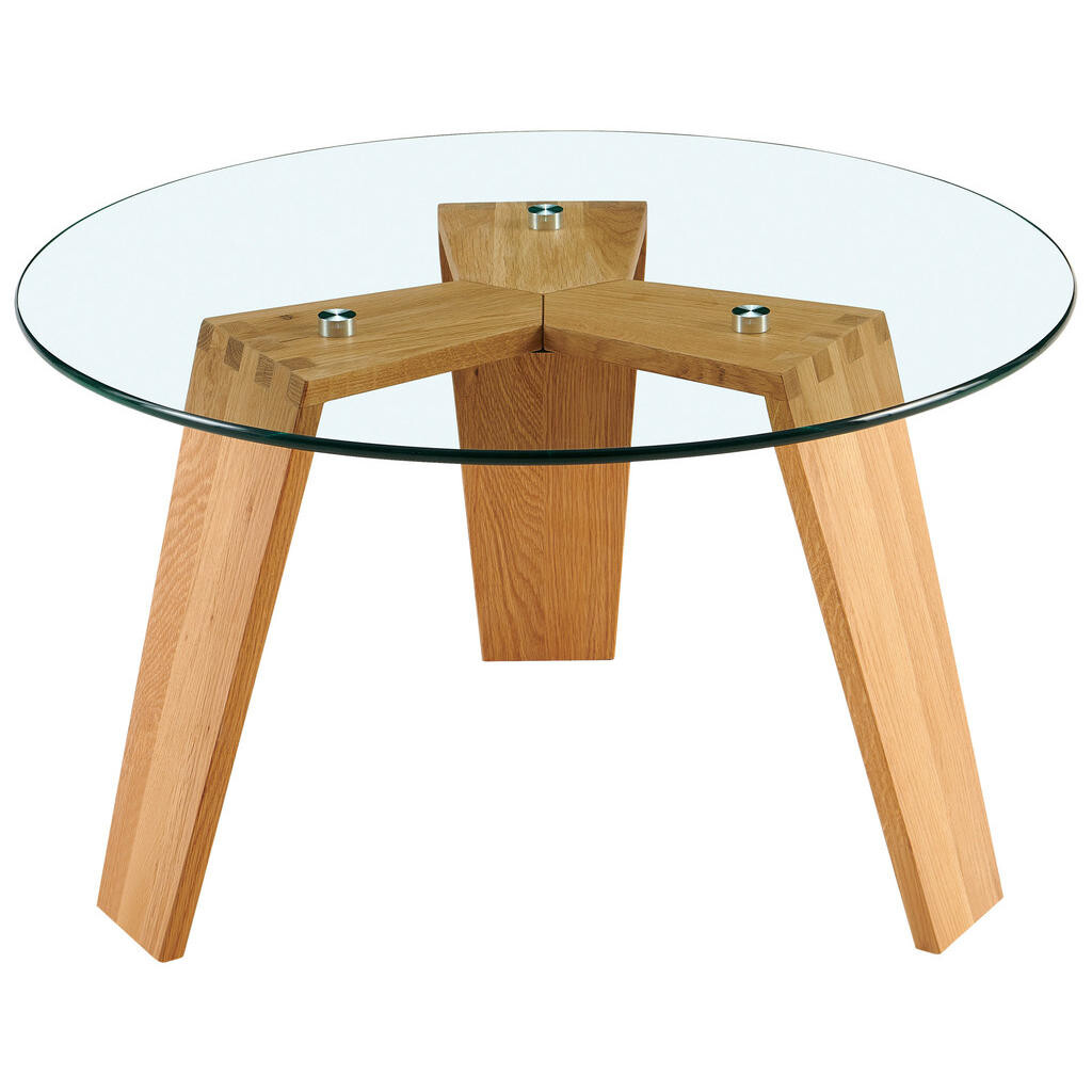 Livetastic KONFERENČNÝ STOLÍK, číra, prírodná farba, drevo, sklo, 70/39.5/70 cm