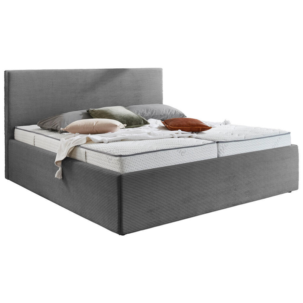 Boxxx ČALÚNENÁ POSTEĽ, 180/200 cm, sivá