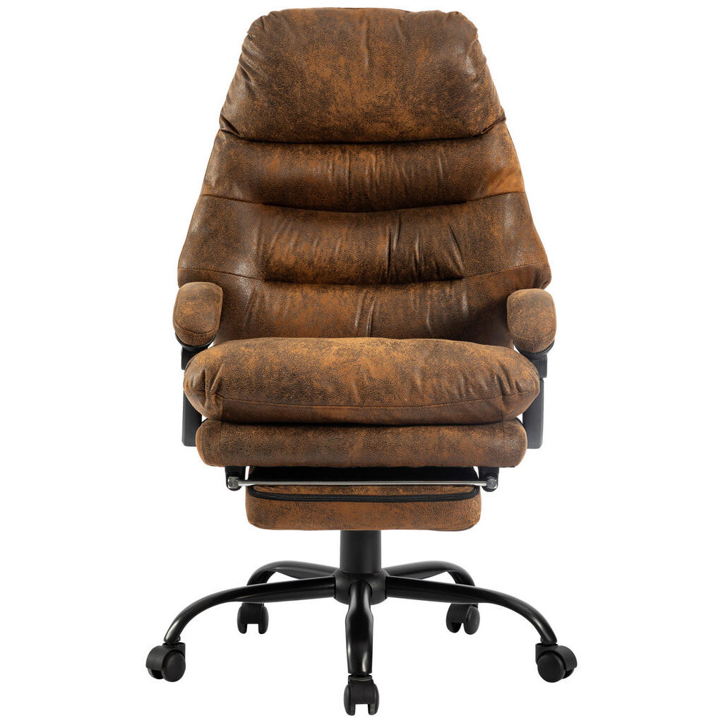 MID.YOU KANCELÁRSKE KRESLO, mikrovlákno, hnedá, čierna