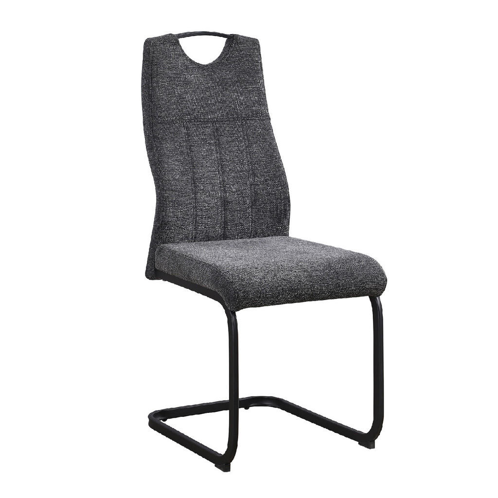 Livetastic STOLIČKA S PRUŽNÝM PODNOŽÍM, tkaná textília, antracitová, čierna