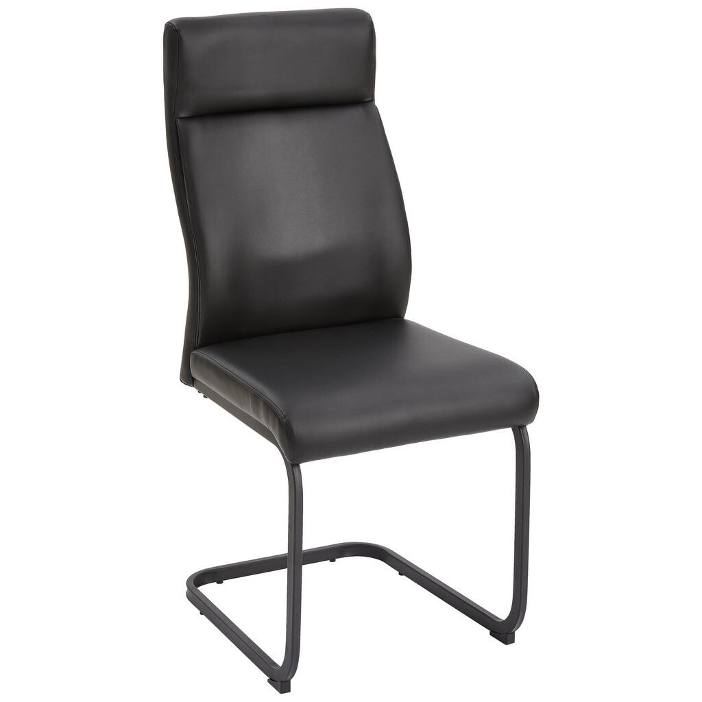 Livetastic STOLIČKA S PRUŽNÝM PODNOŽÍM, vzhľad kože, čierna