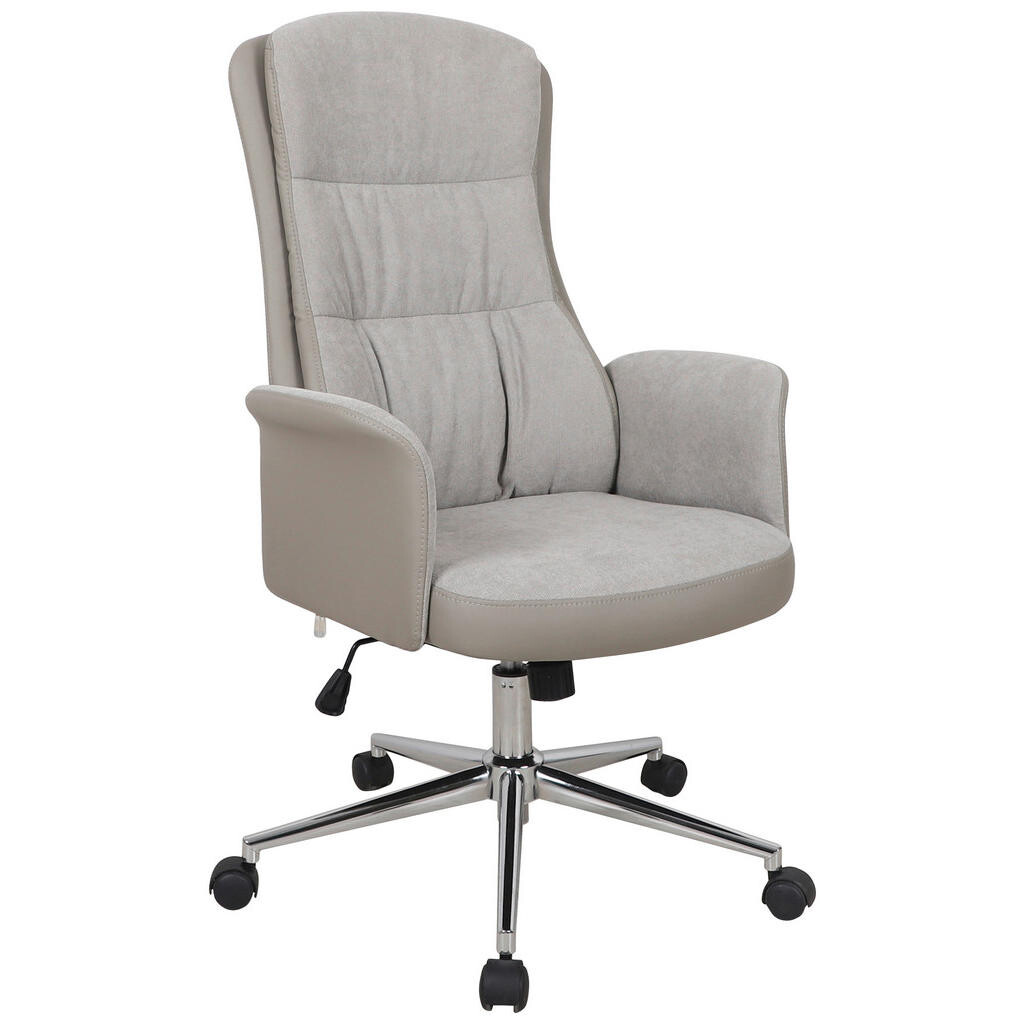 MID.YOU KANCELÁRSKE KRESLO, vzhľad kože, plochá tkanina, sivá