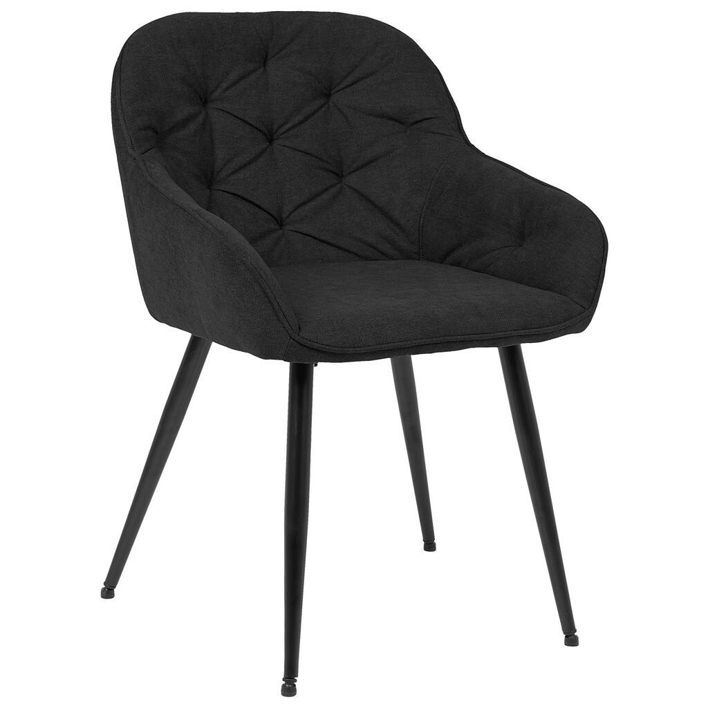 Livetastic STOLIČKA S PODRÚČKAMI, železo, tkaná textília, antracitová