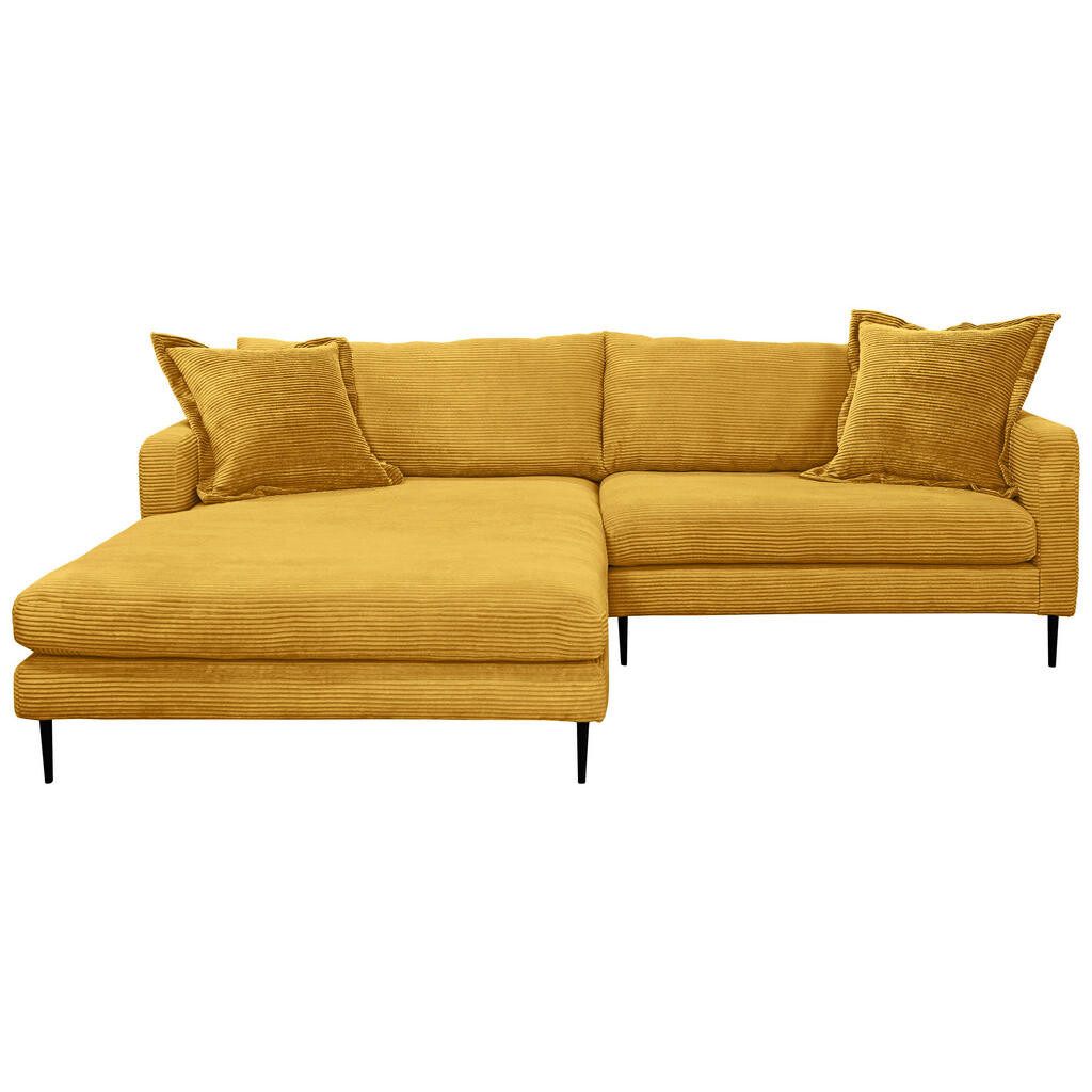 P & B ROHOVÁ SEDACIA SÚPRAVA, textil, horčicovožltá