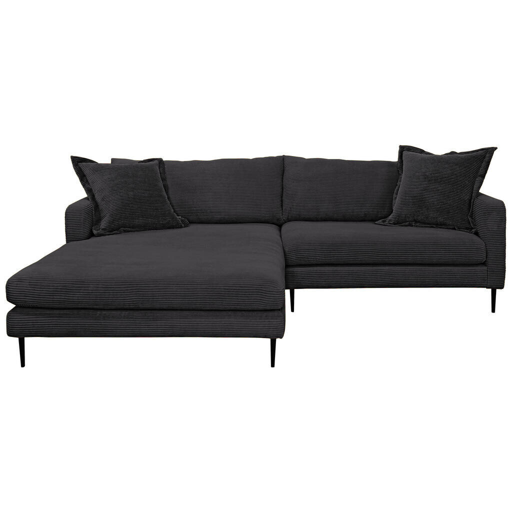 P & B ROHOVÁ SEDACIA SÚPRAVA, textil, čierna